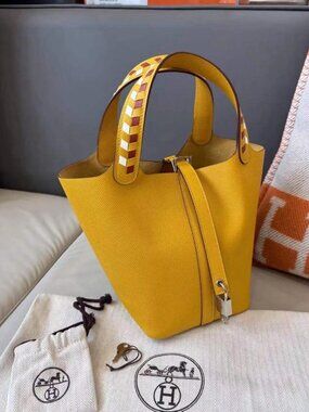 Hermès yellow handbag